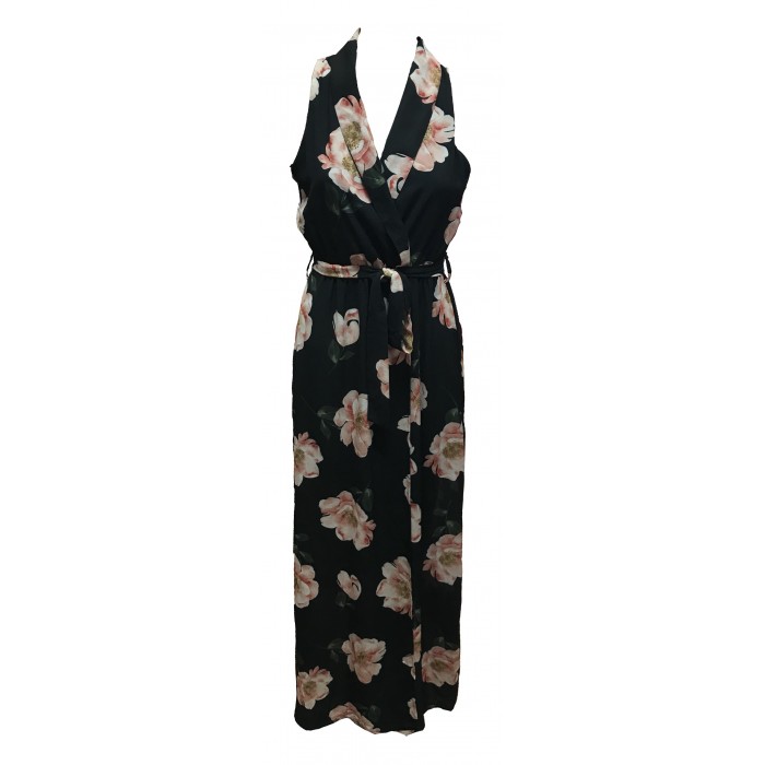 Women’s sleeveless summer floral maxi dress